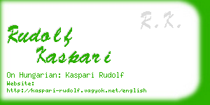 rudolf kaspari business card